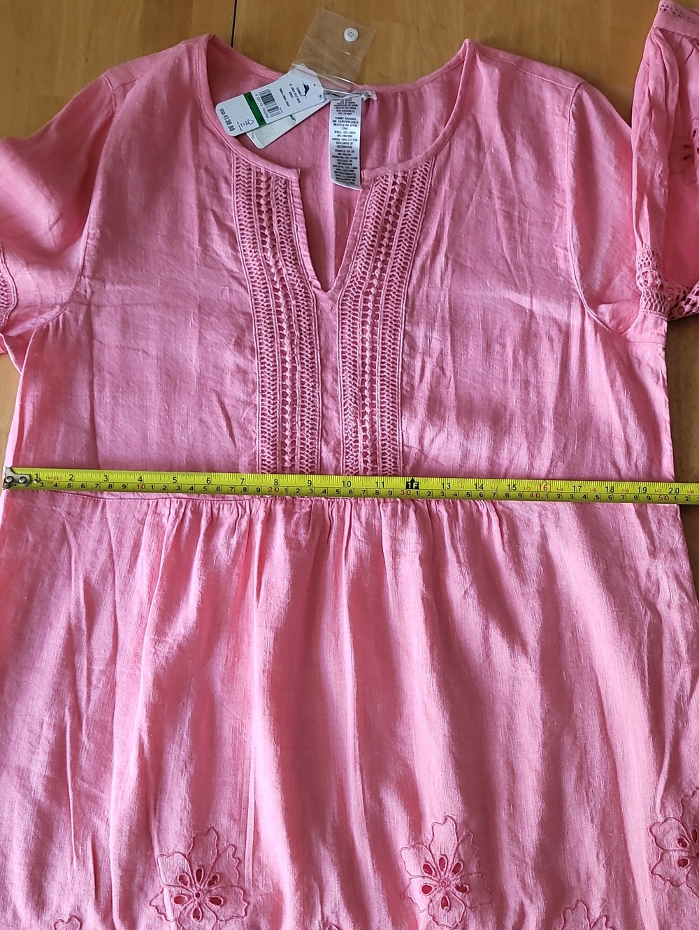 TOMMY BAHAMA St. Lucia Linen-blend Split-neck Dress in Coral Coast - Picture 11 of 15
